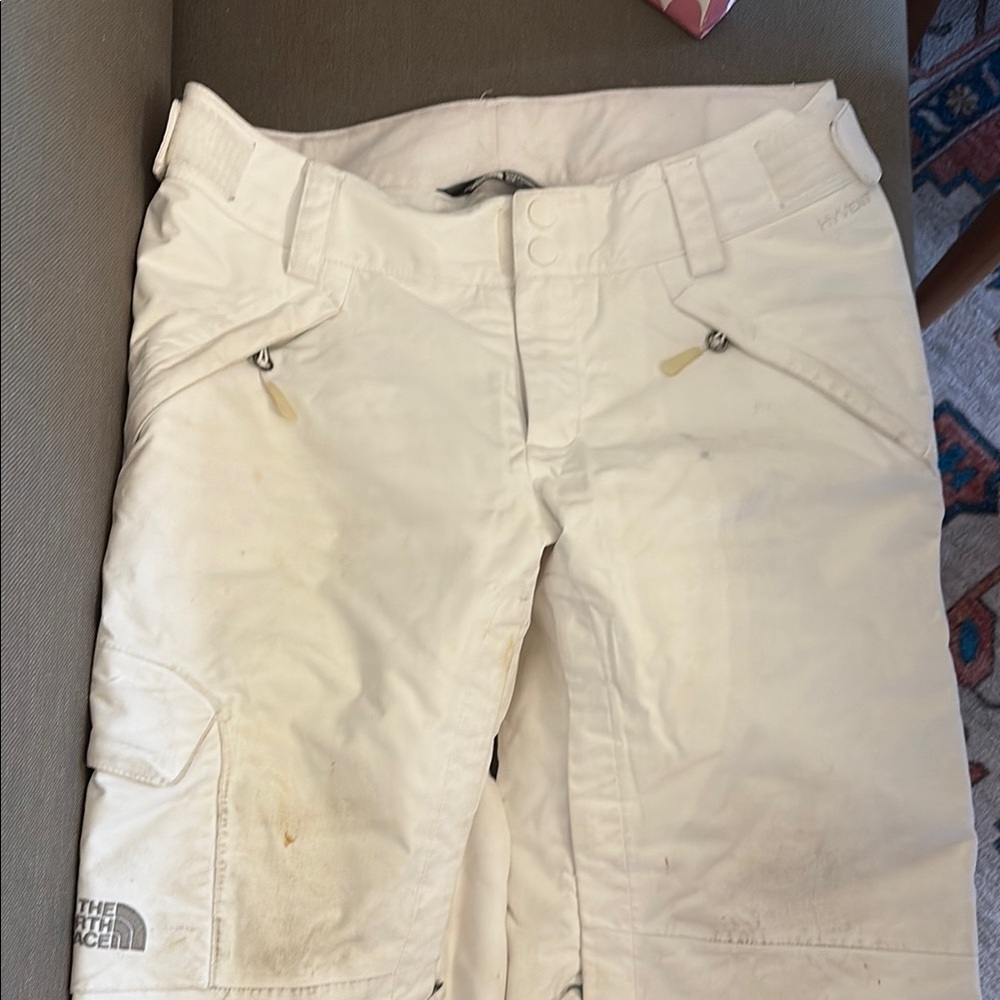 The North Face Women's White Snow Pants- ski or snowboard